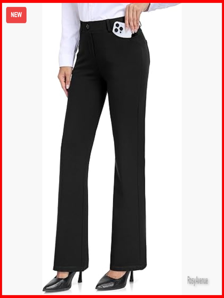Tall Women 343638 Inseam Bootcut Dress Pants Yoga Stretch Work